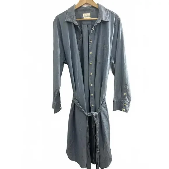 JCrew Classic-fit Chambray Shirt-dress - Picture 2 of 7